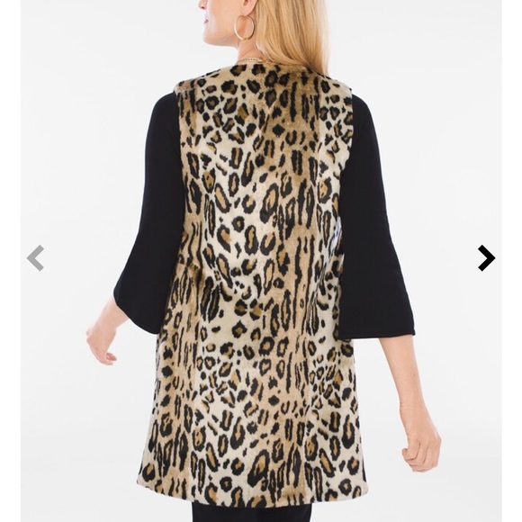 Chico’s 2 Aminal Faux-Fur Vest - Picture 2 of 4